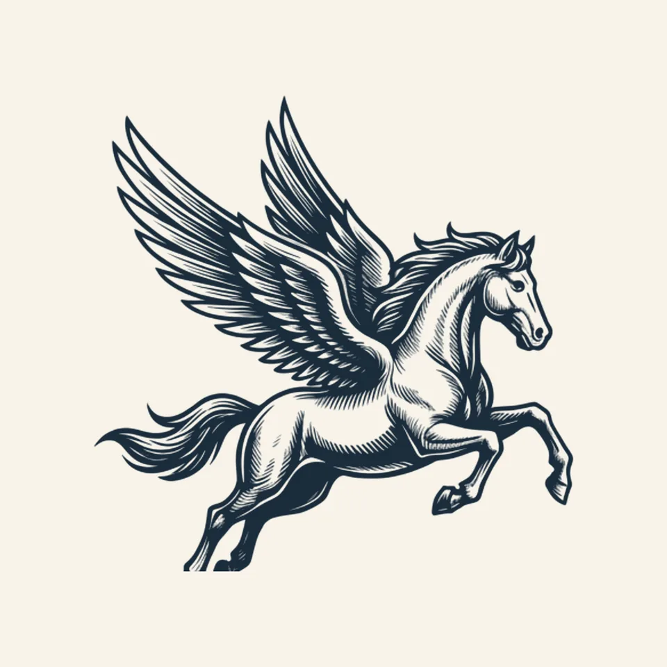 Pegasus B&B logo: a winged horse.