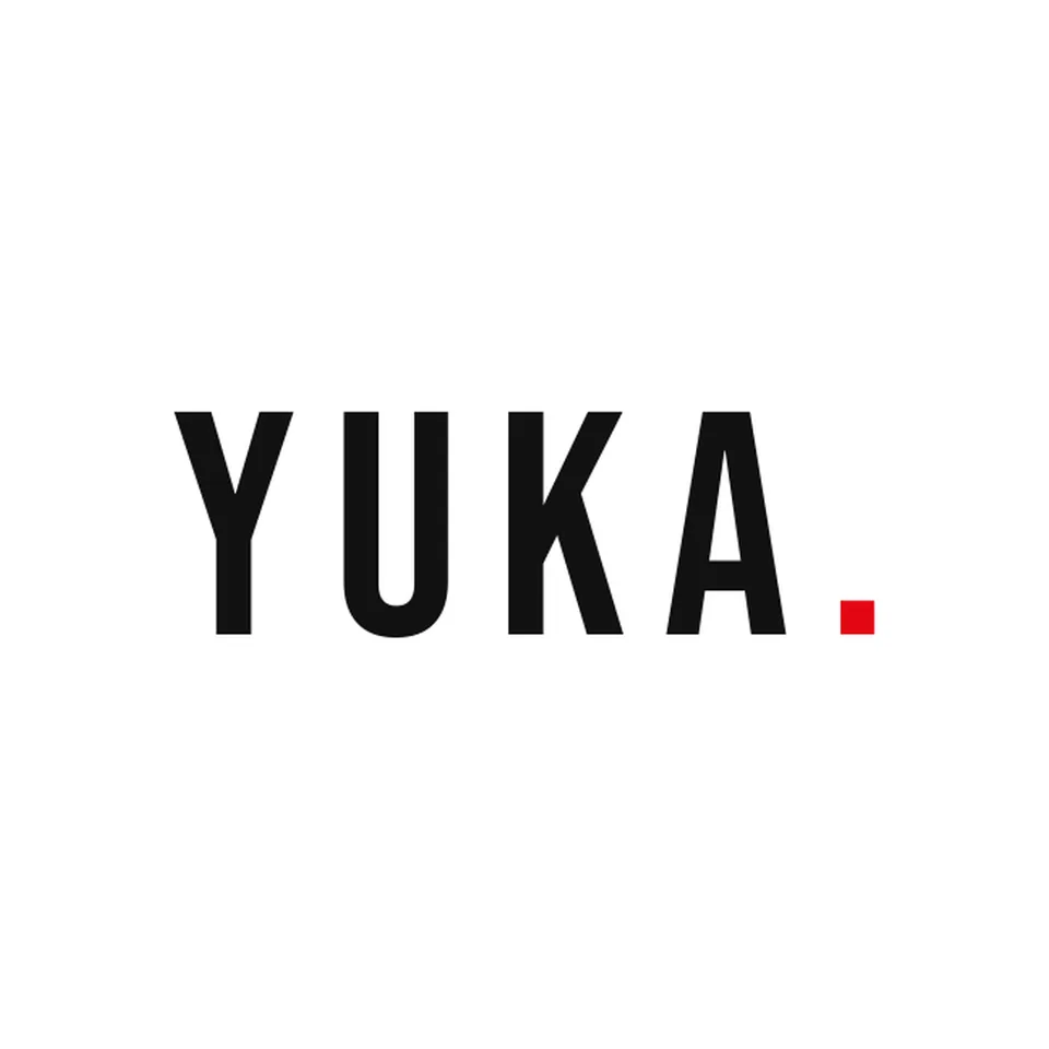 Yuka Dance Academy logo: the word YUKA in black capitals, followed by a red square full stop.